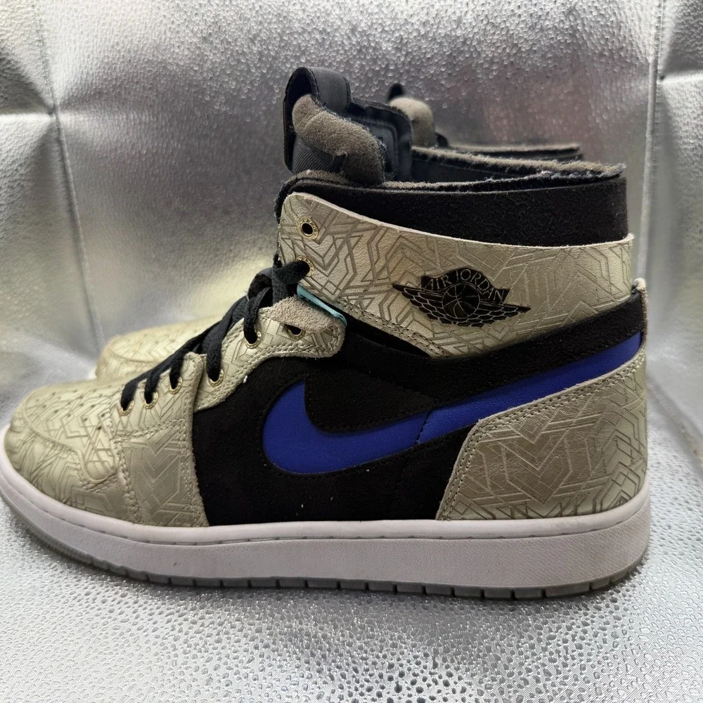 Size 12 ‎ Nike Air Jordan 1 High Zoom Air Comfort Gold Laser Sneakers DQ0659-700